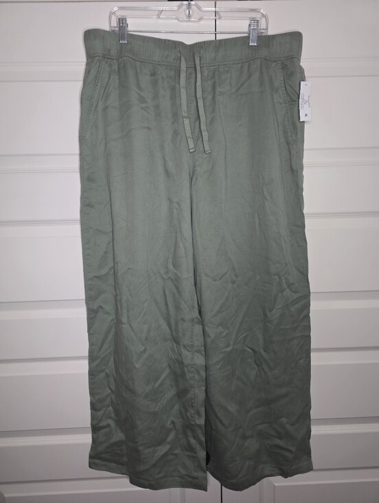Nine West Pants - NWT Nine West XXL Womens Olive Lightweight Twill Wide Leg Pants